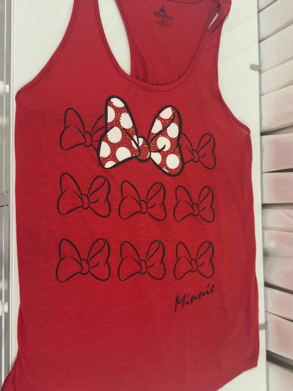 Disney Red Minnie Bow Women’s Tank Top
